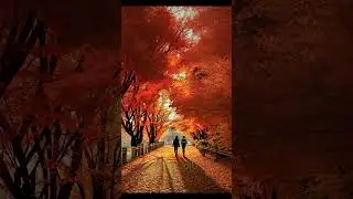 Red Leaves and Mountain Serenity Bird Chirping and Natural Sounds #nature #relaxingsounds