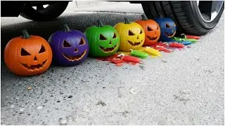 Experiment Car vs Water Balloons and Toys Crushin crunchy & soft things by car