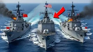 U.S. Warship Gets Too Close to Chinese Destroyer. BIG MISTAKE 