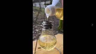 Survival Skills: Make DIY Amazing Oil Candle from Light Bulb #survival #camping #lifehack #bushcraft