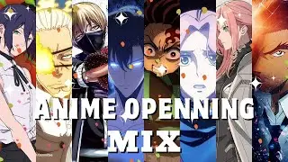 [Плейлист] 🔥Микс из аниме-опенингов | Полные версии песен из Demon Slayer, Chainsaw Man, Solo Lev...