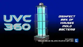 UVC Light Sanitation Cart - Kills 99% of Viruses 12,800 sq. ft. Area Shatterproof Bulbs
