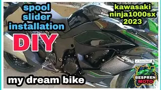 DIY | spool slider installation | kawasaki ninja 1000 sx 2023 | bespren moto