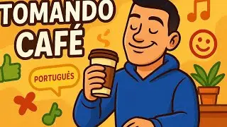 Drink Coffee and Learn Portuguese! ☕️ | Colors & Numbers with Comprehensible Input 🇧🇷