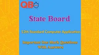 12th Computer Application Important One Mark Questions With Answers