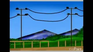 Mountain scenery drawing