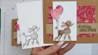 Birthday Delivery Card & Envelope, Case Card Class #202 Stampin'  Up! Stamps.