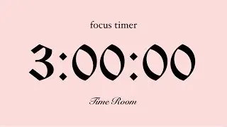 🌸 3 Hour Silent Timer with Alarm | Focus & Relax