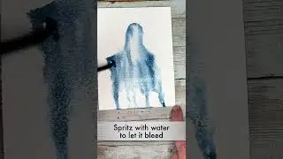 Watercolor BOO-TACULAR: Easy Halloween Painting 🎃 #shorts
