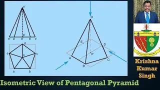 Isometric View of Pentagonal Pyramid - Lecture 18