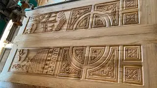 See How 2D Door making on CNC router /2.5D Door Design in Updated Model / CNC machine Design