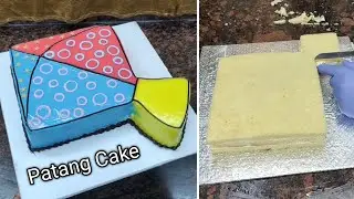 Colourful Patang Cake | Unique Kite Shape Designer Cake | Beautiful Patang Cake Design Idea 