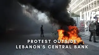 LIVE: Protesters gather outside Lebanon's central bank in Beirut