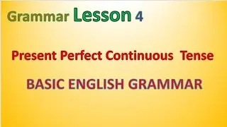 Present Perfect Continuous Tense/ Assam. Basic English Grammar /