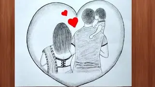 International family day drawing || How to draw family day drawing step by step