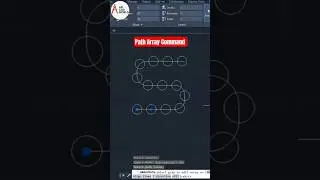 Path Array Command in Autocad | Autocad tutorials | #shorts #autocad