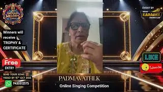 🎤 Indian Melody Express 2025 | Singer Padmavathi.k | Organized by Indian Karaoke Singers Club 🎶