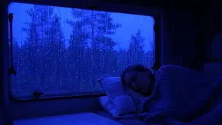 Sleep to Rain on Glass and Gentle Thunder | 3 Hours of Natural Rain Ambience