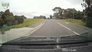 kid on scooter plays chicken with an SUV. Tasmania