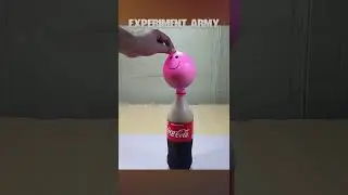 EXPERIMENT  coke Balloon vs Mentos soda #Shorts #ytshort