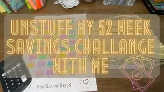 52 Weeks Savings Challenge Cash Unstuffing