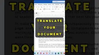 How to Translate a word Document #msword #translation #msoffice #tips