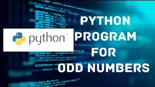 Python program to print odd numbers in a range@