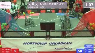 VEX Worlds 2016 - VRC High School - Arts - Qual 211 (7010A 360) 219 vs 216 (4478F 6165S)