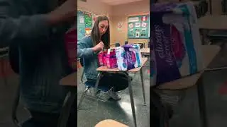 Creating period product bins for the students at my school! #shorts