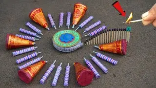 Lots Of Unlimited Bijali Crackers And Flowers Pots And Chakri Vs Matchstick Chain Reaction Dominos😱|