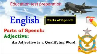 Parts of speech English for PAf test