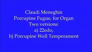 PORCUPINE FUGUE, for ORGAN, by Claudi Meneghin [Microtonal, 22edo & WT]