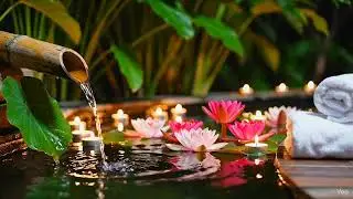 Zen Spa Water Sounds | Peaceful Bamboo Fountain & Relaxing Nature Ambience