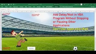 Add Delay in Excel VBA Without Stopping Other Applications