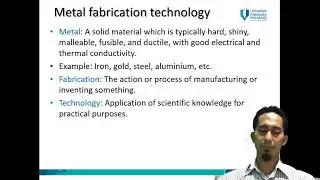 Content video for BVW1034 Metal Fabrication Technology