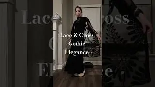 Lace & Cross Gothic Elegance#romanticgoth#gothfashion#darkaesthetic#gothicelegance