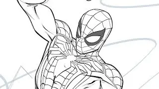 Spider-man PS4 art timelapse