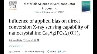 Direct Conversion X-ray Sensors : Nano Hydroxyapatite