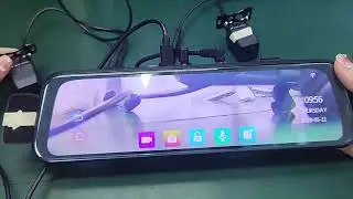 Experience Versatile Monitoring with 4 Split Display on 10-Inch Touch Screen Three Camera DashCam N9