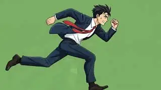 Man in blue suit running on green screen Background | Akashtola #copyrightfree