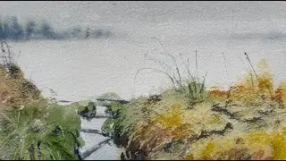 The Slot - watercolor landscape