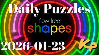 Flow Free Shapes - Daily Puzzles - 2026-01-23 - January 23rd 2026