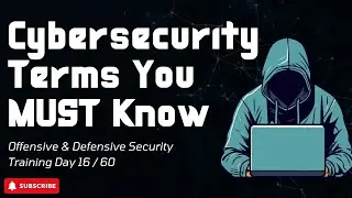 Day 16 Cybersecurity Terms You MUST Know | Offensive & Defensive Security Training