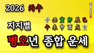 [2026년 운세] 병오년(丙午年), 지지별 종합 운세 (子 ~ 亥)