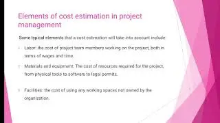 Cost estimation