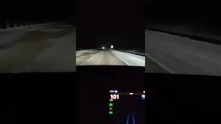 Model Y Night drive adaptive headlight
