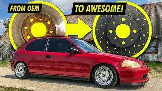 AWESOME DRILLED & SLOTTED brake rotors + PERFORMANCE PADS INSTALL!