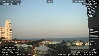 Cha Am Ocean Time Lapse Video 20260118