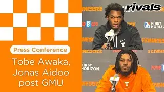 PRESS CONFERENCE: Tobe Awaka, Jonas Aidoo react to win over George Mason