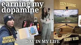 earn my dopamine with me | cozy home vlog, planning our garden, earned dopamine hobbies